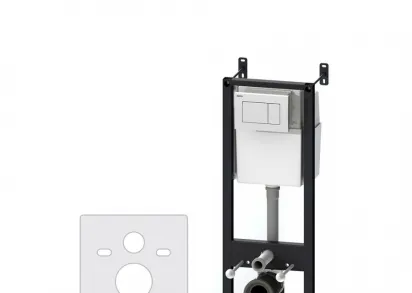 Инсталляция для подвесного унитаза Damixa DX00.I011.0101 с механ. клавишей белый глянец